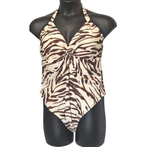 Cupshe Zebra Print Plus Size 2X Swimsuit New - Picture 1 of 7